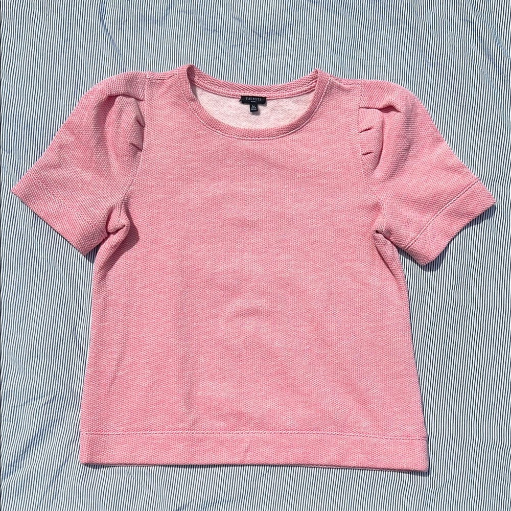 Talbots Textured Pink Knit Top